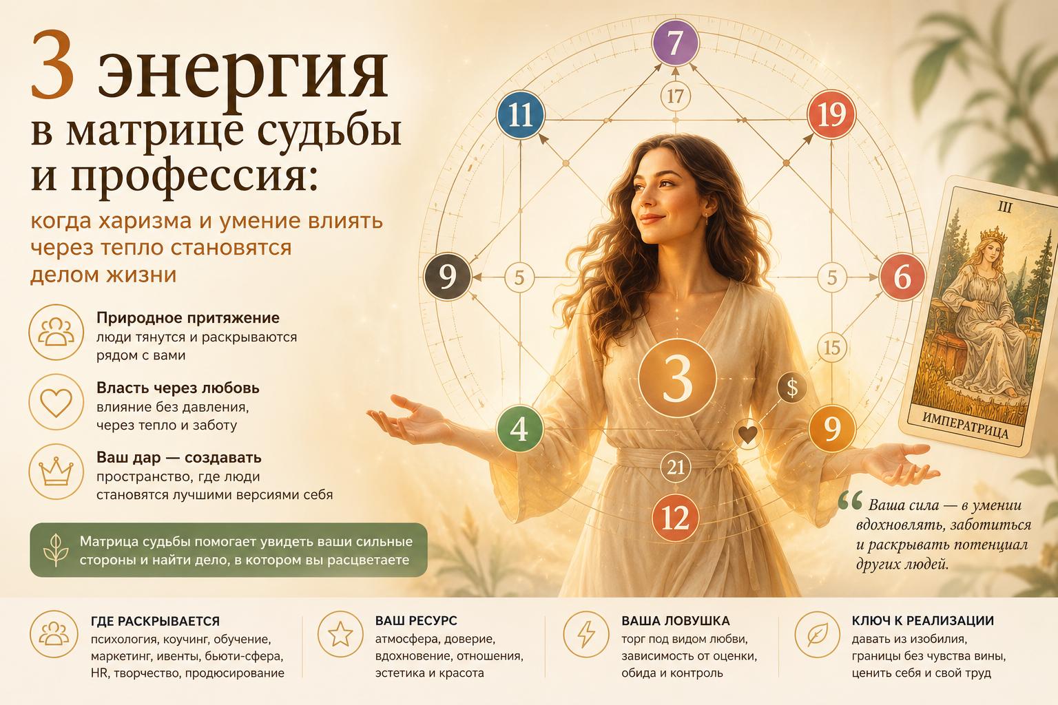 3 энергия (аркан) матрицы судьбы и профессия